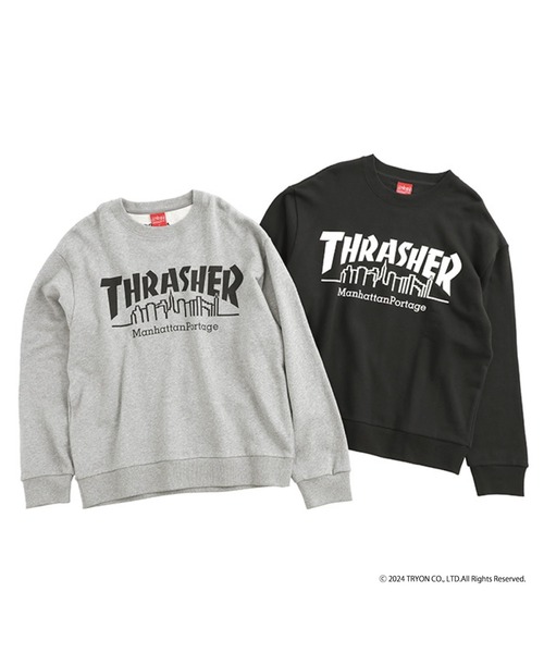 Manhattan Portage（マンハッタンポーテージ）の「Sweat Trainer THRASHER（スウェット・メンズ・ライトグレー/ブラック・SMALL/X-LARGE/LARGE/MEDIUM）」の8枚目の写真