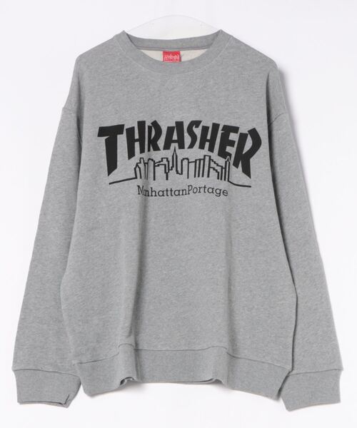 Manhattan Portage（マンハッタンポーテージ）の「Sweat Trainer THRASHER（スウェット・メンズ・ライトグレー/ブラック・SMALL/X-LARGE/LARGE/MEDIUM）」の3枚目の写真