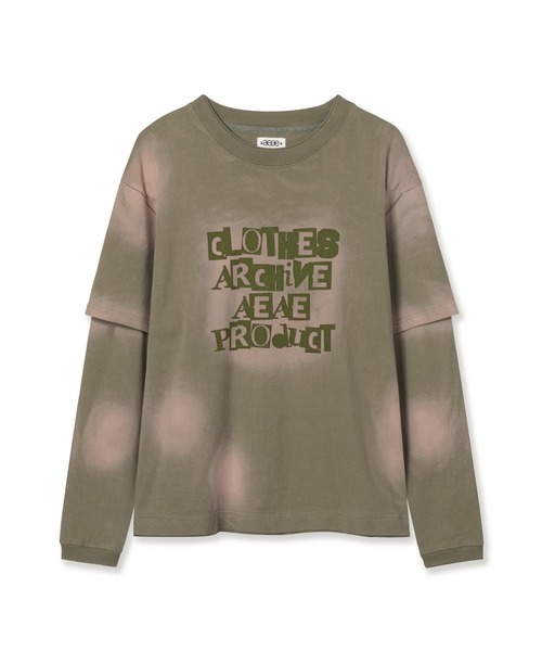 aeae(エーイーエーイー)の「FADED LAYERED L/S(Tシャツ/カットソー・レディース・グリーン系その他/ブラック・MEDIUM)」の1枚目の写真