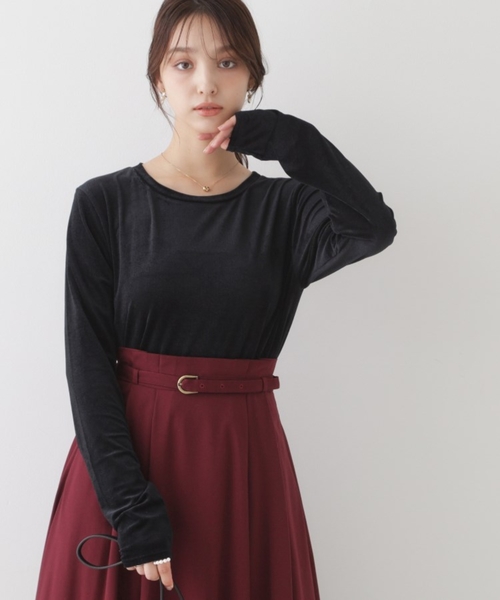 【セール】シアーベロアインナーTOPS（Tシャツ/カットソー）｜couture brooch（クチュールブローチ）