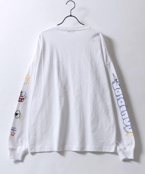 SITRY（シトリー）の「Ghost Long Sleeve T-shirt/ゴースト オーバーサイズ ワンポイント刺繍 袖プリント 長袖Tシャツ ロンT レディース メンズ（Tシャツ/カットソー・メンズ・ホワイト/ホワイト系その他/ブラック系その他/ブラック・M/L）」の15枚目の写真