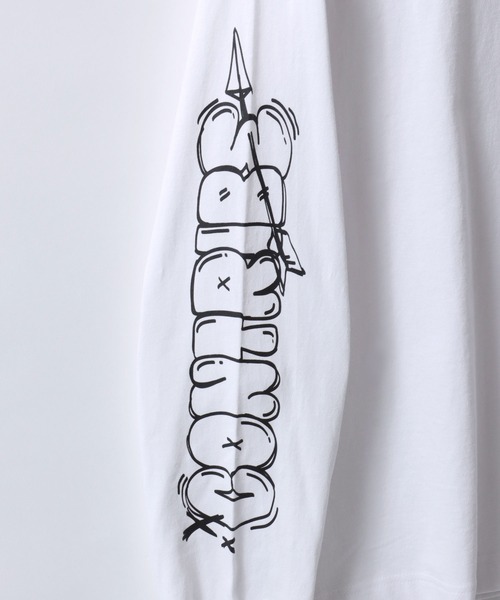 SITRY（シトリー）の「Ghost Long Sleeve T-shirt/ゴースト オーバーサイズ ワンポイント刺繍 袖プリント 長袖Tシャツ ロンT レディース メンズ（Tシャツ/カットソー・メンズ・ホワイト/ホワイト系その他/ブラック系その他/ブラック・M/L）」の8枚目の写真
