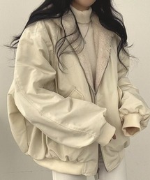 リバーシブル ボアジャケット レディース