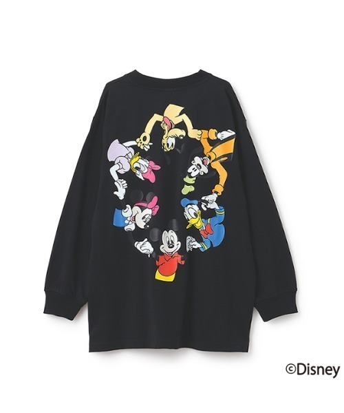 セール】【DISNEY】ミッキー&フレンズ / バックプリント長袖T