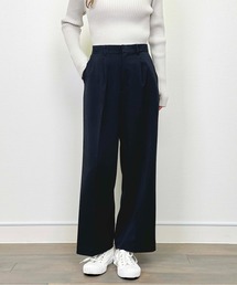 PICCIN | 【セットアップ可能】ツイルストレッチワイドパンツ(スーツパンツ)