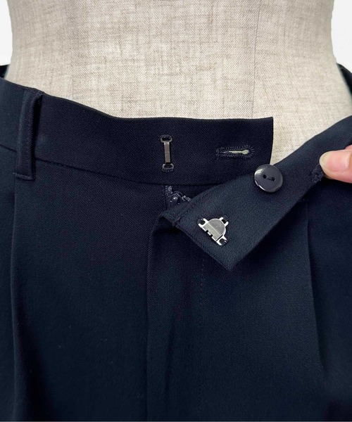 PICCIN(ピッチン)の「【セットアップ可能】ツイルストレッチワイドパンツ(スーツパンツ・レディース・ネイビー/グレー・M)」の22枚目の写真