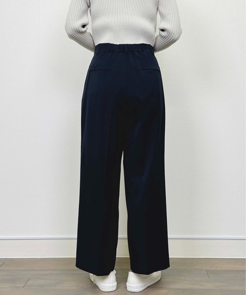 PICCIN(ピッチン)の「【セットアップ可能】ツイルストレッチワイドパンツ(スーツパンツ・レディース・ネイビー/グレー・M)」の16枚目の写真