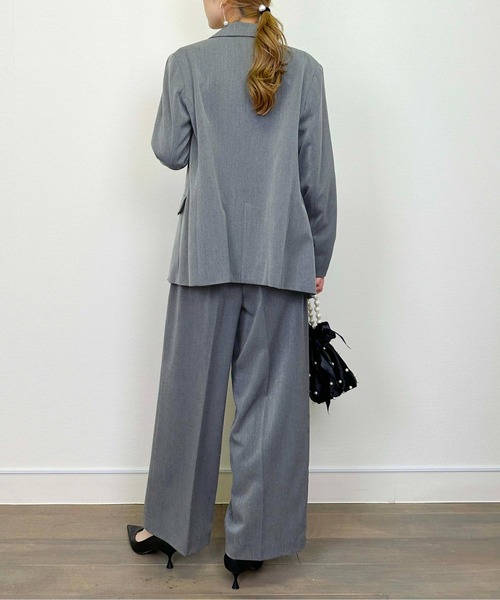 PICCIN(ピッチン)の「【セットアップ可能】ツイルストレッチワイドパンツ(スーツパンツ・レディース・ネイビー/グレー・M)」の10枚目の写真