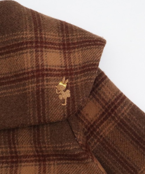 KP(ケーピー)の「ビッグカラーウールチェックコート(90~130)(ダウンジャケット/コート・キッズ・レッド/ブラウン・90cm/100cm/110cm/120cm/130cm)」の22枚目の写真
