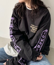 HUF（ハフ）の「HUF(ハフ)/バックプリント 袖ロゴ ロンT ルーズフィット オーバーサイズ/HUF ONE SOUND L/S TEE（Tシャツ/カットソー）」