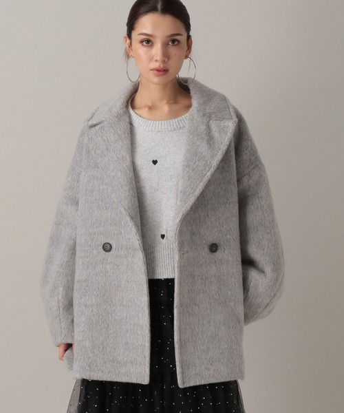 FOREVER 21（フォーエバー トゥエンティーワン）の「【2024FW】アソートシャギーミディチェスター（チェスターコート・レディース・その他/グレー/チェック/ナチュラル・FREE）」の2枚目の写真