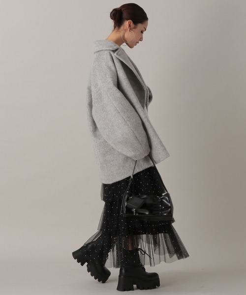 FOREVER 21（フォーエバー トゥエンティーワン）の「【2024FW】アソートシャギーミディチェスター（チェスターコート・レディース・その他/グレー/チェック/ナチュラル・FREE）」の14枚目の写真