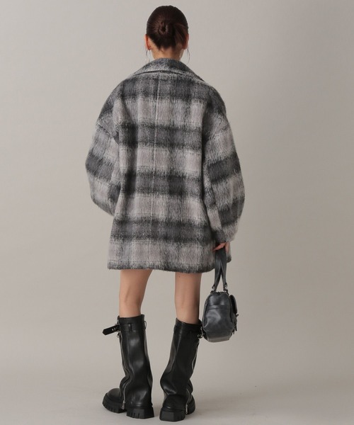 FOREVER 21（フォーエバー トゥエンティーワン）の「【2024FW】アソートシャギーミディチェスター（チェスターコート・レディース・その他/グレー/チェック/ナチュラル・FREE）」の10枚目の写真