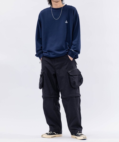 GERRY（ジェリー）の「【ag】〔GERRY/ジェリー〕ワンポイント ロゴ刺繍 ドローコード付 クルーネックスウェット（スウェット・メンズ・アッシュグレー/ブルー/ブラック/アイボリー/ネイビー/ホワイト・MEDIUM/LARGE/X-LARGE）」の14枚目の写真