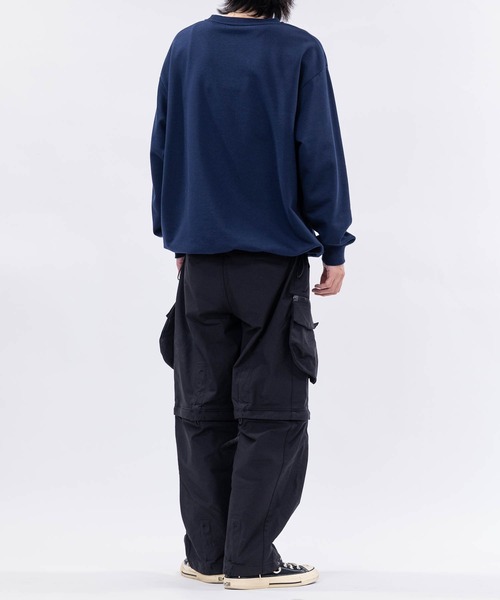 GERRY（ジェリー）の「【ag】〔GERRY/ジェリー〕ワンポイント ロゴ刺繍 ドローコード付 クルーネックスウェット（スウェット・メンズ・アッシュグレー/ブルー/ブラック/アイボリー/ネイビー/ホワイト・MEDIUM/LARGE/X-LARGE）」の16枚目の写真