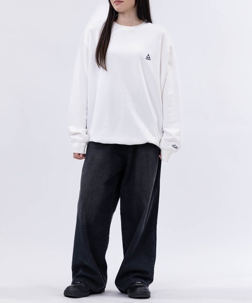 GERRY（ジェリー）の「【ag】〔GERRY/ジェリー〕ワンポイント ロゴ刺繍 ドローコード付 クルーネックスウェット（スウェット・メンズ・アッシュグレー/ブルー/ブラック/アイボリー/ネイビー/ホワイト・MEDIUM/LARGE/X-LARGE）」の22枚目の写真