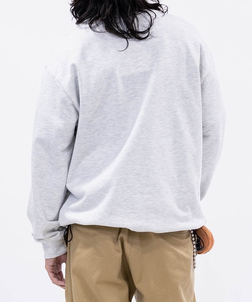 GERRY（ジェリー）の「【ag】〔GERRY/ジェリー〕ワンポイント ロゴ刺繍 ドローコード付 クルーネックスウェット（スウェット・メンズ・アッシュグレー/ブルー/ブラック/アイボリー/ネイビー/ホワイト・MEDIUM/LARGE/X-LARGE）」の7枚目の写真