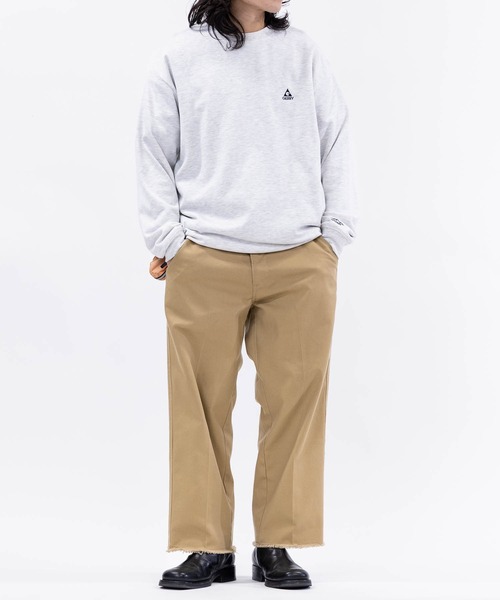 GERRY（ジェリー）の「【ag】〔GERRY/ジェリー〕ワンポイント ロゴ刺繍 ドローコード付 クルーネックスウェット（スウェット・メンズ・アッシュグレー/ブルー/ブラック/アイボリー/ネイビー/ホワイト・MEDIUM/LARGE/X-LARGE）」の8枚目の写真