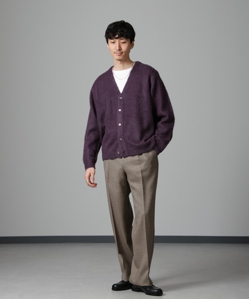 NANO universe（ナノユニバース）の「モヘヤブレンド起毛カーディガン（カーディガン/ボレロ・メンズ・ブルー/ベージュ/パープル・M/L）」の15枚目の写真