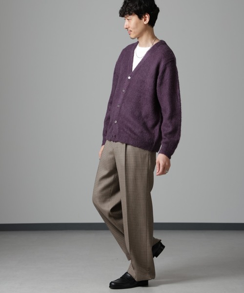NANO universe（ナノユニバース）の「モヘヤブレンド起毛カーディガン（カーディガン/ボレロ・メンズ・ブルー/ベージュ/パープル・M/L）」の16枚目の写真