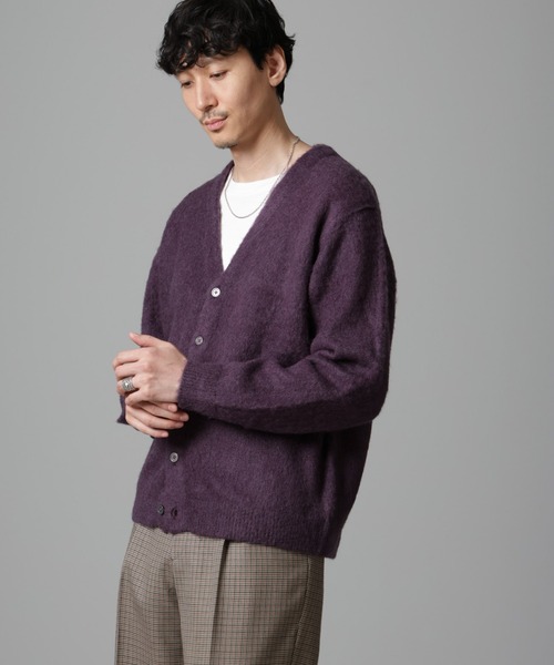 NANO universe（ナノユニバース）の「モヘヤブレンド起毛カーディガン（カーディガン/ボレロ・メンズ・ブルー/ベージュ/パープル・M/L）」の20枚目の写真
