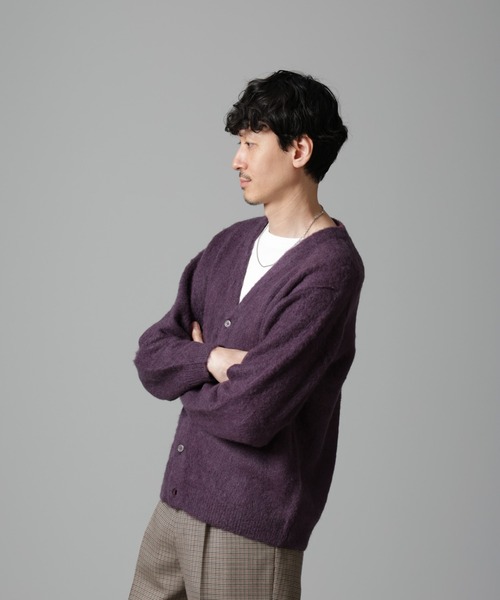 NANO universe（ナノユニバース）の「モヘヤブレンド起毛カーディガン（カーディガン/ボレロ・メンズ・ブルー/ベージュ/パープル・M/L）」の22枚目の写真