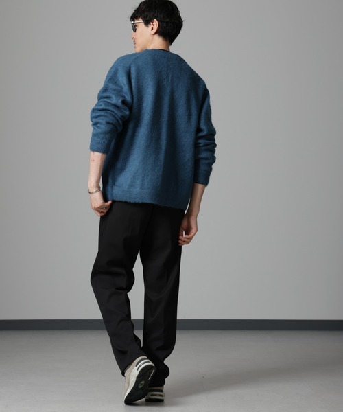 NANO universe（ナノユニバース）の「モヘヤブレンド起毛カーディガン（カーディガン/ボレロ・メンズ・ブルー/ベージュ/パープル・M/L）」の12枚目の写真