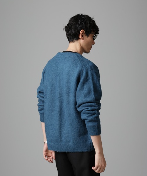 NANO universe（ナノユニバース）の「モヘヤブレンド起毛カーディガン（カーディガン/ボレロ・メンズ・ブルー/ベージュ/パープル・M/L）」の19枚目の写真