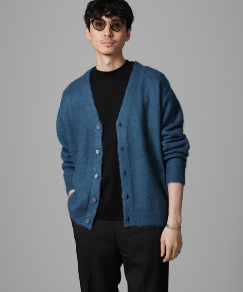 NANO universe（ナノユニバース）の「モヘヤブレンド起毛カーディガン（カーディガン/ボレロ・メンズ・ブルー/ベージュ/パープル・M/L）」の18枚目の写真