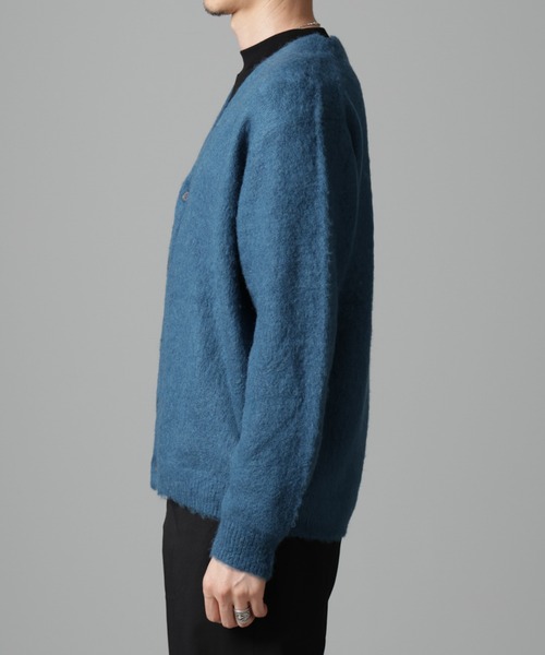 NANO universe（ナノユニバース）の「モヘヤブレンド起毛カーディガン（カーディガン/ボレロ・メンズ・ブルー/ベージュ/パープル・M/L）」の14枚目の写真