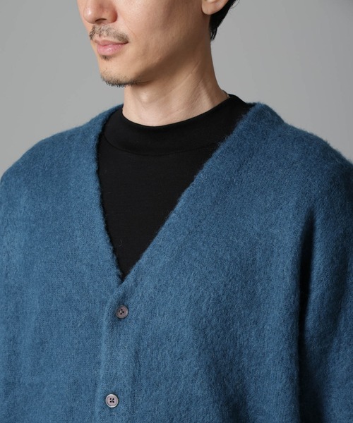 NANO universe（ナノユニバース）の「モヘヤブレンド起毛カーディガン（カーディガン/ボレロ・メンズ・ブルー/ベージュ/パープル・M/L）」の5枚目の写真