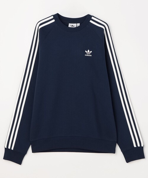 adidas(アディダス)の「adidas/アディダス スリーストライプス クルーネック/3-STRIPES CREW/EEP83(限定展開)(スウェット・メンズ・ブラック/ネイビー・XX-LARGE/X-LARGE/LARGE/MEDIUM)」の2枚目の写真