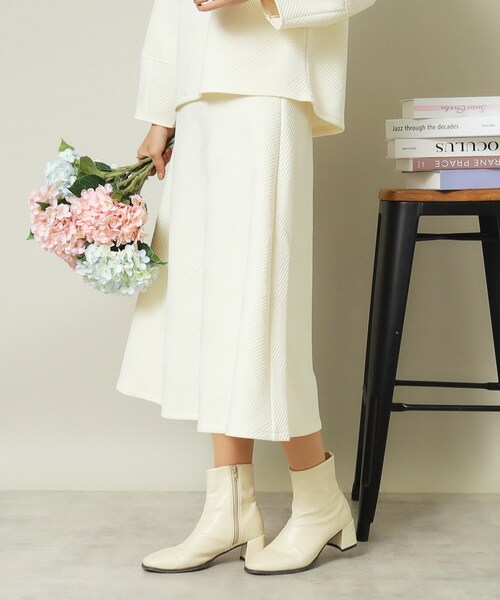 ITS'DEMO(イッツデモ)の「◆【セットアップ可/ウエストゴム/手洗い可】ふくれジャカードスカート(スカート・レディース・アイボリー/ブラック/ボルドー/ベージュ・00)」の14枚目の写真