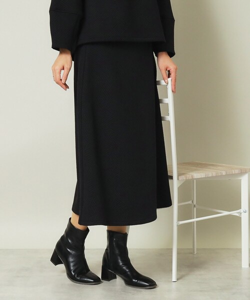 ITS'DEMO(イッツデモ)の「◆【セットアップ可/ウエストゴム/手洗い可】ふくれジャカードスカート(スカート・レディース・アイボリー/ブラック/ボルドー/ベージュ・00)」の18枚目の写真