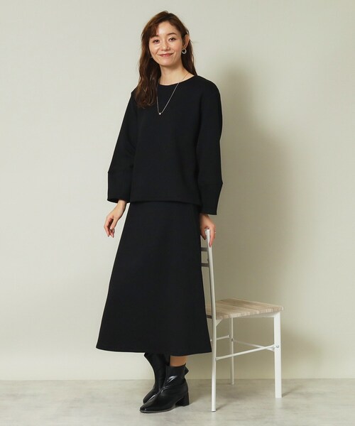 ITS'DEMO(イッツデモ)の「◆【セットアップ可/ウエストゴム/手洗い可】ふくれジャカードスカート(スカート・レディース・アイボリー/ブラック/ボルドー/ベージュ・00)」の19枚目の写真