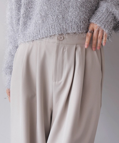 Bou Jeloud（ブージュルード）の「タックワイドパンツ（その他パンツ・レディース・ブラック/アイボリー/ブラウン・38）」の12枚目の写真