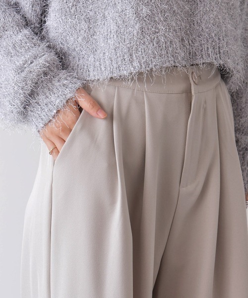 Bou Jeloud（ブージュルード）の「タックワイドパンツ（その他パンツ・レディース・ブラック/アイボリー/ブラウン・38）」の13枚目の写真