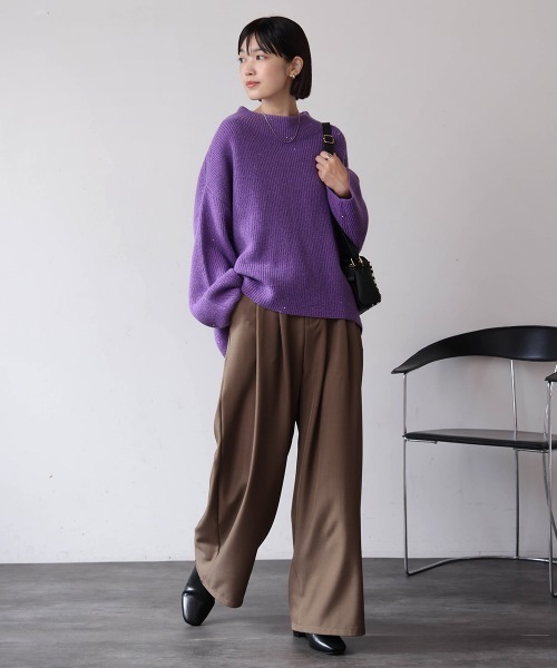 Bou Jeloud（ブージュルード）の「タックワイドパンツ（その他パンツ・レディース・ブラック/アイボリー/ブラウン・38）」の18枚目の写真