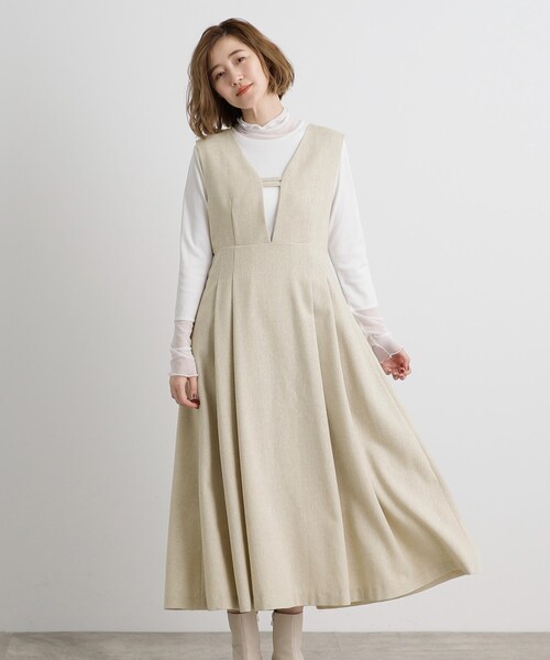 grove（グローブ）の「◇リブニットセパレート風ワンピース(ベトナム製
