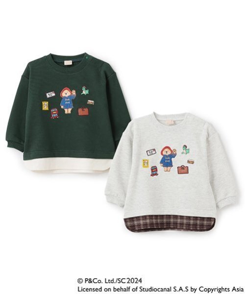 petit main(プティマイン)の「【パディントン(TM)】裾布帛トレーナー(スウェット・キッズ・ホワイト系その他/ダークグリーン・80cm/130cm/120cm/100cm/110cm/90cm)」の10枚目の写真
