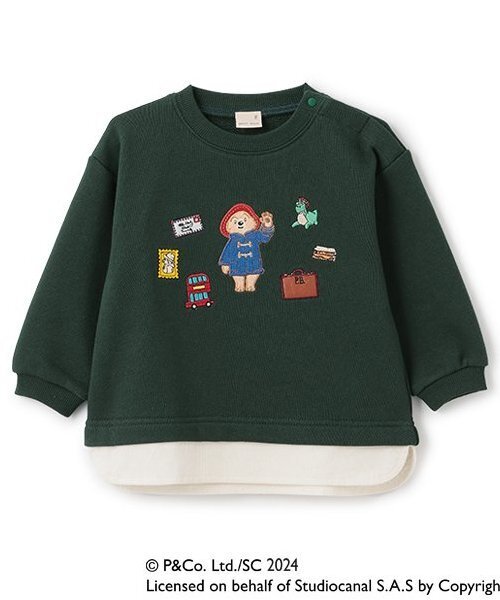 petit main(プティマイン)の「【パディントン(TM)】裾布帛トレーナー(スウェット・キッズ・ホワイト系その他/ダークグリーン・80cm/130cm/120cm/100cm/110cm/90cm)」の12枚目の写真