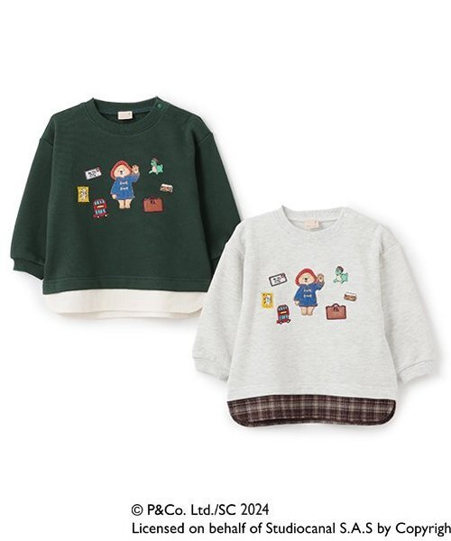 petit main(プティマイン)の「【パディントン(TM)】裾布帛トレーナー(スウェット・キッズ・ホワイト系その他/ダークグリーン・80cm/130cm/120cm/100cm/110cm/90cm)」の20枚目の写真