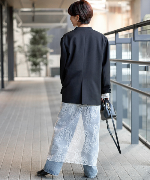 JOURNAL STANDARD relume(ジャーナルスタンダード レリューム)の「ラッセルストレッチレースナロースカート(スカート・レディース・ブラック/アイボリー・FREE)」の13枚目の写真