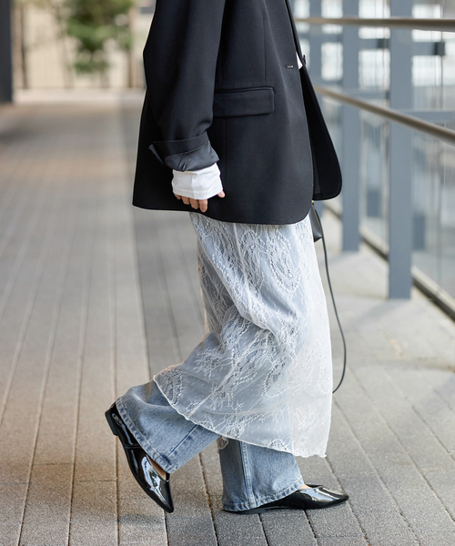 JOURNAL STANDARD relume(ジャーナルスタンダード レリューム)の「ラッセルストレッチレースナロースカート(スカート・レディース・ブラック/アイボリー・FREE)」の17枚目の写真