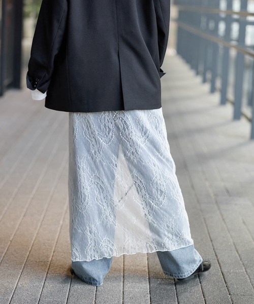 JOURNAL STANDARD relume(ジャーナルスタンダード レリューム)の「ラッセルストレッチレースナロースカート(スカート・レディース・ブラック/アイボリー・FREE)」の18枚目の写真