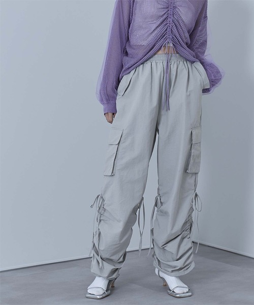 miette（ミエット）の「ドロストデザインカーゴパンツ（その他パンツ・レディース・ライトグレー/ブラック/オフホワイト・FREE）」の21枚目の写真