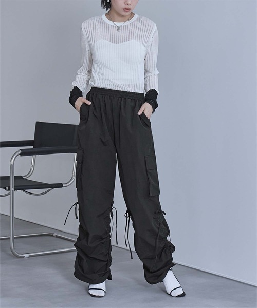 miette（ミエット）の「ドロストデザインカーゴパンツ（その他パンツ・レディース・ライトグレー/ブラック/オフホワイト・FREE）」の17枚目の写真
