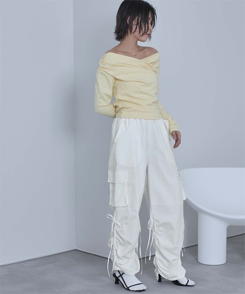 miette（ミエット）の「ドロストデザインカーゴパンツ（その他パンツ・レディース・ライトグレー/ブラック/オフホワイト・FREE）」の10枚目の写真