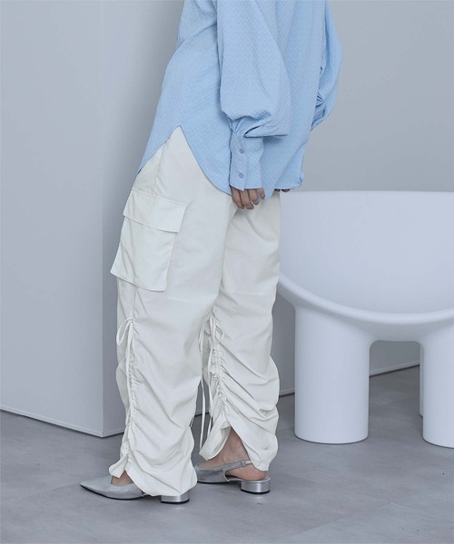 miette（ミエット）の「ドロストデザインカーゴパンツ（その他パンツ・レディース・ライトグレー/ブラック/オフホワイト・FREE）」の11枚目の写真