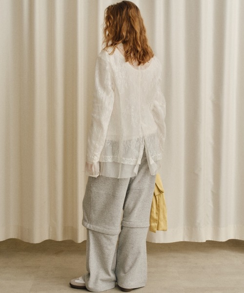 yae（ヤエ）の「2way sweat pants / 2wayスウェットパンツ（スウェットパンツ・レディース・ブラック/ライトグレー・36/38）」の14枚目の写真